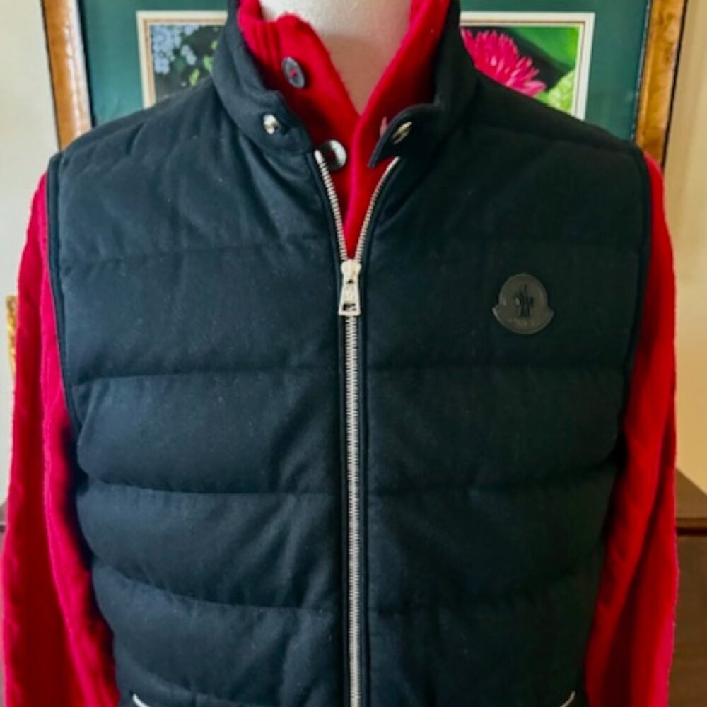 MONCLER Gallienne Gilet Cashmere Blend DownVest, Black, SZ M,IT3, LK NEW,1795$RT